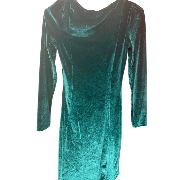 Women's Sexy Bodycon Long Sleeve Velvet Elegant Mini S - Picture 4 of 4